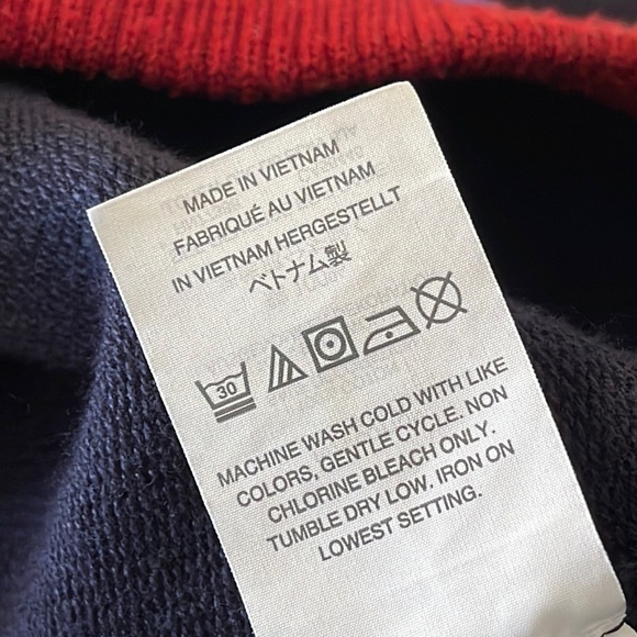 J. CREW Navy Blue Cotton Quarter Zip Pull Over Sweatshirt Sz. XS - Picture 15 of 16